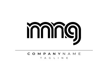MNG Yaratıcı Eşsiz Modern Harf Logosu Tasarımı. Benzersiz bir harf dizaynına sahip stilize logo, soyut minimalist estetik ve modern cazibe sunar