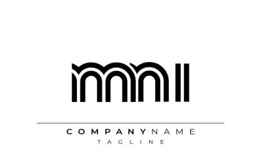 MNI Yaratıcı Eşsiz Modern Harf Logosu Tasarımı. Benzersiz bir harf dizaynına sahip stilize logo, soyut minimalist estetik ve modern cazibe sunar