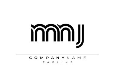 MNJ Yaratıcı Eşsiz Modern Harf Logosu Tasarımı. Benzersiz bir harf dizaynına sahip stilize logo, soyut minimalist estetik ve modern cazibe sunar