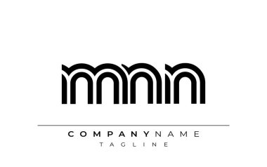 MNN Yaratıcı Eşsiz Modern Harf Logosu Tasarımı. Benzersiz bir harf dizaynına sahip stilize logo, soyut minimalist estetik ve modern cazibe sunar