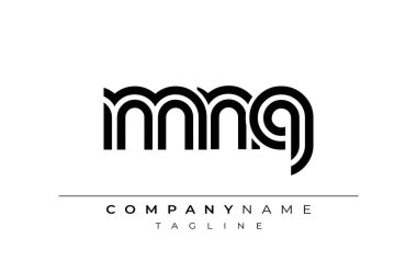 MNQ Yaratıcı Eşsiz Modern Harf Logosu Tasarımı. Benzersiz bir harf dizaynına sahip stilize logo, soyut minimalist estetik ve modern cazibe sunar