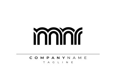 MNR Yaratıcı Eşsiz Modern Harf Logosu Tasarımı. Benzersiz bir harf dizaynına sahip stilize logo, soyut minimalist estetik ve modern cazibe sunar