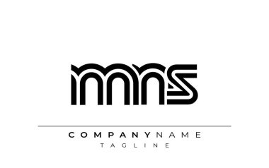 MNS Yaratıcı Eşsiz Modern Harf Logosu Tasarımı. Benzersiz bir harf dizaynına sahip stilize logo, soyut minimalist estetik ve modern cazibe sunar