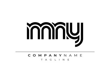 MNY Yaratıcı Eşsiz Modern Harf Logosu Tasarımı. Benzersiz bir harf dizaynına sahip stilize logo, soyut minimalist estetik ve modern cazibe sunar