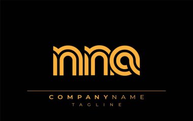 NNA Yaratıcı Eşsiz Modern Harf Logosu Tasarımı. Benzersiz bir harf dizaynına sahip stilize logo, soyut minimalist estetik ve modern cazibe sunar