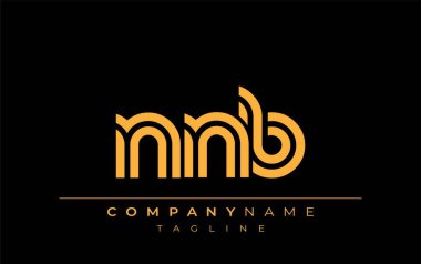 NNB Yaratıcı Eşsiz Modern Harf Logosu Tasarımı. Benzersiz bir harf dizaynına sahip stilize logo, soyut minimalist estetik ve modern cazibe sunar