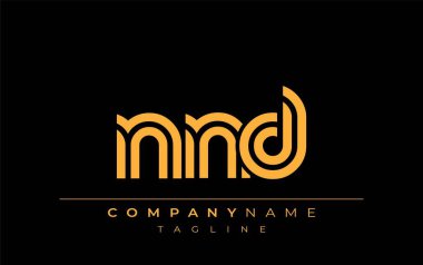 NND Yaratıcı Eşsiz Modern Harf Logosu Tasarımı. Benzersiz bir harf dizaynına sahip stilize logo, soyut minimalist estetik ve modern cazibe sunar
