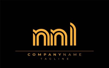 NNL Yaratıcı Eşsiz Modern Harf Logosu Tasarımı. Benzersiz bir harf dizaynına sahip stilize logo, soyut minimalist estetik ve modern cazibe sunar