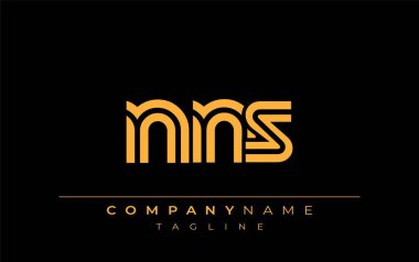 NNS Yaratıcı Eşsiz Modern Harf Logosu Tasarımı. Benzersiz bir harf dizaynına sahip stilize logo, soyut minimalist estetik ve modern cazibe sunar