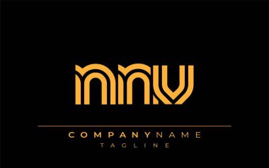 NNV Yaratıcı Eşsiz Modern Harf Logosu Tasarımı. Benzersiz bir harf dizaynına sahip stilize logo, soyut minimalist estetik ve modern cazibe sunar