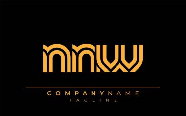 NNW Yaratıcı Eşsiz Modern Harf Logosu Tasarımı. Benzersiz bir harf dizaynına sahip stilize logo, soyut minimalist estetik ve modern cazibe sunar