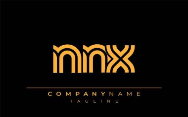 NNX Yaratıcı Eşsiz Modern Harf Logosu Tasarımı. Benzersiz bir harf dizaynına sahip stilize logo, soyut minimalist estetik ve modern cazibe sunar
