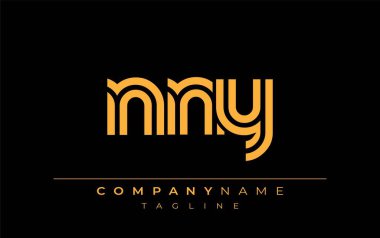 NNY Yaratıcı Eşsiz Modern Harf Logosu Tasarımı. Benzersiz bir harf dizaynına sahip stilize logo, soyut minimalist estetik ve modern cazibe sunar