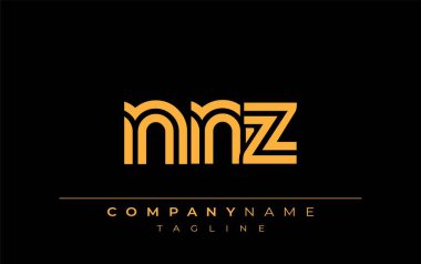 NNZ Yaratıcı Eşsiz Modern Harf Logosu Tasarımı. Benzersiz bir harf dizaynına sahip stilize logo, soyut minimalist estetik ve modern cazibe sunar