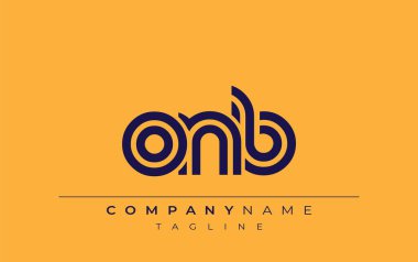 ONB Yaratıcı Eşsiz Modern Harf Logosu Tasarımı. Benzersiz bir harf dizaynına sahip stilize logo, soyut minimalist estetik ve modern cazibe sunar