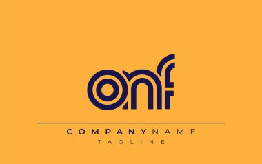 ONF Yaratıcı Eşsiz Modern Harf Logosu Tasarımı. Benzersiz bir harf dizaynına sahip stilize logo, soyut minimalist estetik ve modern cazibe sunar