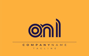 ONL Yaratıcı Eşsiz Modern Harf Logosu Tasarımı. Benzersiz bir harf dizaynına sahip stilize logo, soyut minimalist estetik ve modern cazibe sunar