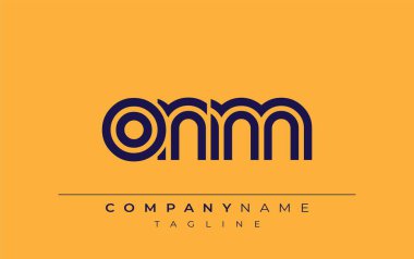 ONM Yaratıcı Eşsiz Modern Harf Logosu Tasarımı. Benzersiz bir harf dizaynına sahip stilize logo, soyut minimalist estetik ve modern cazibe sunar