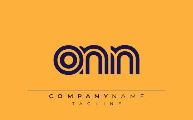 ONN Yaratıcı Eşsiz Modern Harf Logosu Tasarımı. Benzersiz bir harf dizaynına sahip stilize logo, soyut minimalist estetik ve modern cazibe sunar