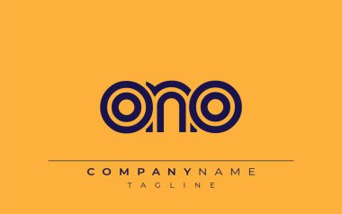 ONO Yaratıcı Eşsiz Modern Harf Logosu Tasarımı. Benzersiz bir harf dizaynına sahip stilize logo, soyut minimalist estetik ve modern cazibe sunar