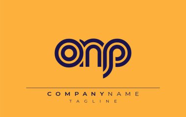 ONP Yaratıcı Eşsiz Modern Harf Logosu Tasarımı. Benzersiz bir harf dizaynına sahip stilize logo, soyut minimalist estetik ve modern cazibe sunar
