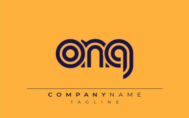 ONQ Yaratıcı Eşsiz Modern Harf Logosu Tasarımı. Benzersiz bir harf dizaynına sahip stilize logo, soyut minimalist estetik ve modern cazibe sunar