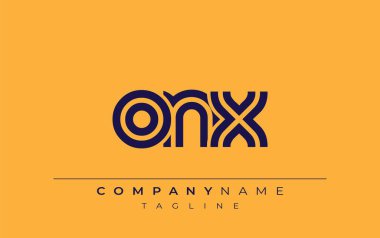 ONX Yaratıcı Eşsiz Modern Harf Logosu Tasarımı. Benzersiz bir harf dizaynına sahip stilize logo, soyut minimalist estetik ve modern cazibe sunar