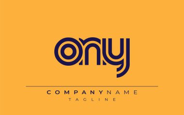 ONY Yaratıcı Eşsiz Modern Harf Logosu Tasarımı. Benzersiz bir harf dizaynına sahip stilize logo, soyut minimalist estetik ve modern cazibe sunar