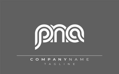PNA Yaratıcı Eşsiz Modern Harf Logosu Tasarımı. Benzersiz bir harf dizaynına sahip stilize logo, soyut minimalist estetik ve modern cazibe sunar