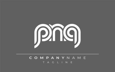 PNQ Yaratıcı Eşsiz Modern Harf Logosu Tasarımı. Benzersiz bir harf dizaynına sahip stilize logo, soyut minimalist estetik ve modern cazibe sunar