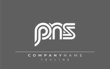 PNS Yaratıcı Eşsiz Modern Harf Logosu Tasarımı. Benzersiz bir harf dizaynına sahip stilize logo, soyut minimalist estetik ve modern cazibe sunar