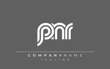 PNR Yaratıcı Eşsiz Modern Harf Logosu Tasarımı. Benzersiz bir harf dizaynına sahip stilize logo, soyut minimalist estetik ve modern cazibe sunar