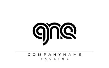 QNE Yaratıcı Eşsiz Modern Harf Logosu Tasarımı. Benzersiz bir harf dizaynına sahip stilize logo, soyut minimalist estetik ve modern cazibe sunar