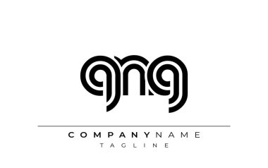 QNG Yaratıcı Eşsiz Modern Harf Logosu Tasarımı. Benzersiz bir harf dizaynına sahip stilize logo, soyut minimalist estetik ve modern cazibe sunar