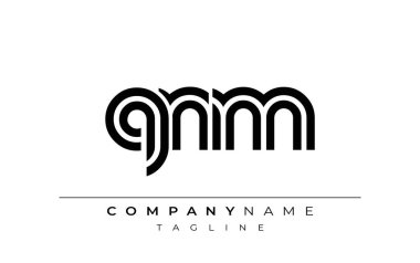 QNM Yaratıcı Eşsiz Modern Harf Logosu Tasarımı. Benzersiz bir harf dizaynına sahip stilize logo, soyut minimalist estetik ve modern cazibe sunar