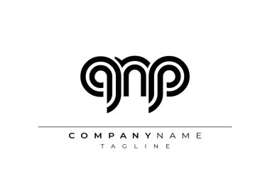 QNP Yaratıcı Eşsiz Modern Harf Logosu Tasarımı. Benzersiz bir harf dizaynına sahip stilize logo, soyut minimalist estetik ve modern cazibe sunar
