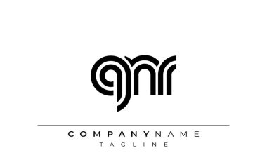 QNR Yaratıcı Eşsiz Modern Harf Logosu Tasarımı. Benzersiz bir harf dizaynına sahip stilize logo, soyut minimalist estetik ve modern cazibe sunar