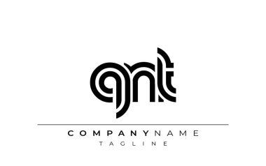 QNT Yaratıcı Eşsiz Modern Harf Logosu Tasarımı. Benzersiz bir harf dizaynına sahip stilize logo, soyut minimalist estetik ve modern cazibe sunar