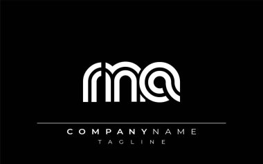 RNA Yaratıcı Eşsiz Modern Harf Logosu Tasarımı. Benzersiz bir harf dizaynına sahip stilize logo, soyut minimalist estetik ve modern cazibe sunar