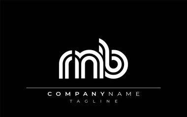 RNB Yaratıcı Eşsiz Modern Harf Logosu Tasarımı. Benzersiz bir harf dizaynına sahip stilize logo, soyut minimalist estetik ve modern cazibe sunar