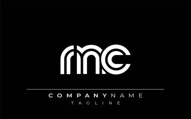 RNC Yaratıcı Eşsiz Modern Harf Logosu Tasarımı. Benzersiz bir harf dizaynına sahip stilize logo, soyut minimalist estetik ve modern cazibe sunar