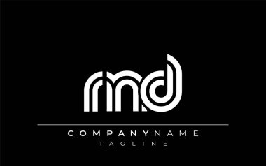 RND Yaratıcı Eşsiz Modern Harf Logosu Tasarımı. Benzersiz bir harf dizaynına sahip stilize logo, soyut minimalist estetik ve modern cazibe sunar