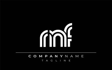RNF Yaratıcı Eşsiz Modern Harf Logosu Tasarımı. Benzersiz bir harf dizaynına sahip stilize logo, soyut minimalist estetik ve modern cazibe sunar
