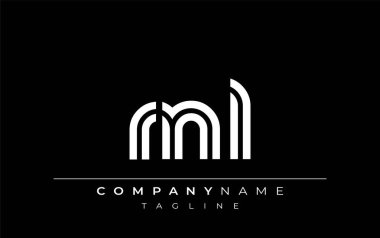 RNL Yaratıcı Eşsiz Modern Harf Logosu Tasarımı. Benzersiz bir harf dizaynına sahip stilize logo, soyut minimalist estetik ve modern cazibe sunar