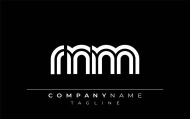 RNM Yaratıcı Eşsiz Modern Harf Logosu Tasarımı. Benzersiz bir harf dizaynına sahip stilize logo, soyut minimalist estetik ve modern cazibe sunar