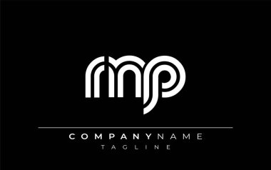 RNP Yaratıcı Eşsiz Modern Harf Logosu Tasarımı. Benzersiz bir harf dizaynına sahip stilize logo, soyut minimalist estetik ve modern cazibe sunar