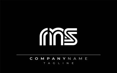 RNS Yaratıcı Eşsiz Modern Harf Logosu Tasarımı. Benzersiz bir harf dizaynına sahip stilize logo, soyut minimalist estetik ve modern cazibe sunar