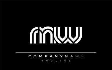 RNW Yaratıcı Eşsiz Modern Harf Logosu Tasarımı. Benzersiz bir harf dizaynına sahip stilize logo, soyut minimalist estetik ve modern cazibe sunar