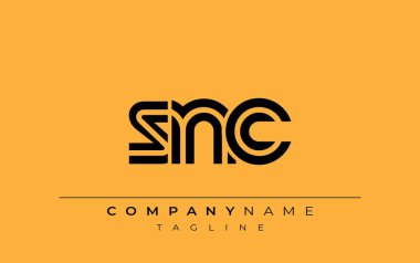 SNC Yaratıcı Eşsiz Modern Harf Logosu Tasarımı. Benzersiz bir harf dizaynına sahip stilize logo, soyut minimalist estetik ve modern cazibe sunar