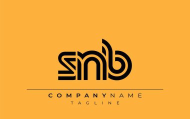 SNB Yaratıcı Eşsiz Modern Harf Logosu Tasarımı. Benzersiz bir harf dizaynına sahip stilize logo, soyut minimalist estetik ve modern cazibe sunar